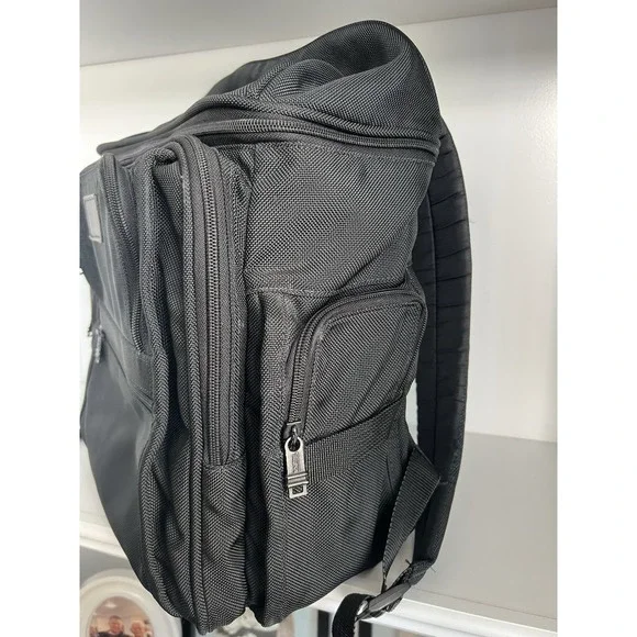 Vintage TUMI Brief Backpack Black Ballistic Nylon Rusksack Travel Work School - Picture 3 of 11